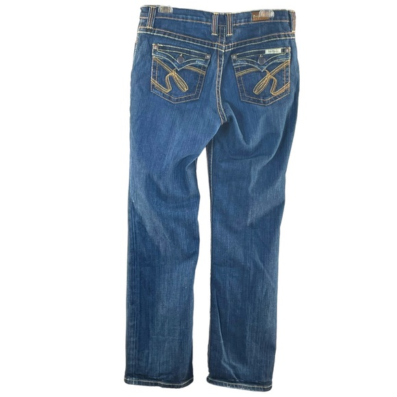 David Kahn Jeanswear Two Tone Heavy Stitching & Brass Hardware Jeans in Size 14 - Picture 4 of 16